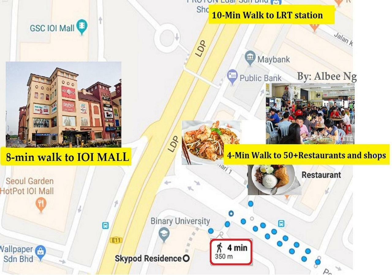 Puchong Skypod Residence, High Floor Balcony Unit, Walking Distance To Ioi Mall, 10Min Drive To Sunway Exteriör bild